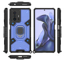 For Xiaomi Mi 11T / 11T Pro Space PC+TPU Shockproof Case with Ring Holder(Blue)