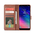 For Galaxy A6 Plus (2018) LC.IMEEKE Calf Texture Horizontal Flip Leather Case, with Holder & Card Slots & Wallet(Brown)