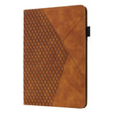 Rhombus Skin Feel Horizontal Flip Tablet Leather Case with Card Slots & Holder & Sleep / Wake-up Function For iPad 10.2 2021 / 2020 / 2019 / Pro 10.5 2019 / 2017(Brown)