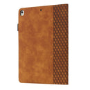 Rhombus Skin Feel Horizontal Flip Tablet Leather Case with Card Slots & Holder & Sleep / Wake-up Function For iPad 10.2 2021 / 2020 / 2019 / Pro 10.5 2019 / 2017(Brown)