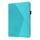 Rhombus Skin Feel Horizontal Flip Tablet Leather Case with Card Slots & Holder & Sleep / Wake-up Function For iPad 10.2 2021 / 2020 / 2019 / Pro 10.5 2019 / 2017(Lake Blue)