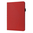 Rhombus Skin Feel Horizontal Flip Tablet Leather Case with Card Slots & Holder & Sleep / Wake-up Function For iPad 10.2 2021 / 2020 / 2019 / Pro 10.5 2019 / 2017(Red)