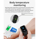 HT5 1.57 inch IPS Touch Screen IP68 Waterproof Smart Watch, Support Sleep Monitoring / Heart Rate Monitoring / Body Temperature Monitoring / Bluetooth Call(Blue)