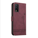 For vivo Y20 / Y20i / Y20s / Y12s Retro Skin Feel Horizontal Flip Soft TPU + PU Leather Case(Wine Red)
