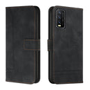 For vivo Y20 / Y20i / Y20s / Y12s Retro Skin Feel Horizontal Flip Soft TPU + PU Leather Case(Black)