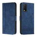 For vivo Y20 / Y20i / Y20s / Y12s Retro Skin Feel Horizontal Flip Soft TPU + PU Leather Case(Blue)