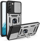 For Samaung Galaxy S22+ 5G Sliding Camera Cover Design TPU+PC Protective Case(Silver)