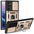 For Samaung Galaxy S22 Ultra 5G Sliding Camera Cover Design TPU+PC Protective Case(Gold)