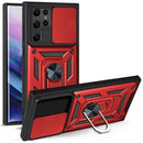 For Samaung Galaxy S22 Ultra 5G Sliding Camera Cover Design TPU+PC Protective Case(Red)