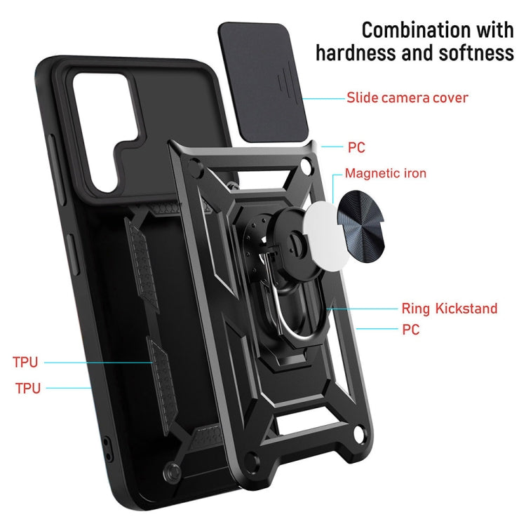 For Samaung Galaxy S22 Ultra 5G Sliding Camera Cover Design TPU+PC Protective Case(Red)