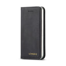 For iPhone 5 / 5s / SE LC.IMEEKE LC-002 Series Skin Hand Feeling PU + TPU Horizontal Flip Leather Case with Holder & Card Slot & Wallet(Black)