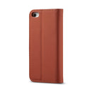 For iPhone 5 / 5s / SE LC.IMEEKE LC-002 Series Skin Hand Feeling PU + TPU Horizontal Flip Leather Case with Holder & Card Slot & Wallet(Brown)