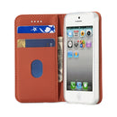 For iPhone 5 / 5s / SE LC.IMEEKE LC-002 Series Skin Hand Feeling PU + TPU Horizontal Flip Leather Case with Holder & Card Slot & Wallet(Brown)