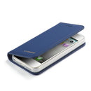 For iPhone 5 / 5s / SE LC.IMEEKE LC-002 Series Skin Hand Feeling PU + TPU Horizontal Flip Leather Case with Holder & Card Slot & Wallet(Blue)