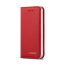 For iPhone 5 / 5s / SE LC.IMEEKE LC-002 Series Skin Hand Feeling PU + TPU Horizontal Flip Leather Case with Holder & Card Slot & Wallet(Red)