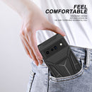 For Google Pixel 6 Pro Super V Armor PC + TPU Shockproof Case with Holder(Black)