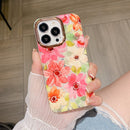 Glitter Powder Electroplating Flower Shockproof Phone Case For iPhone 11(Flower S4)