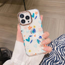 Glitter Powder Electroplating Flower Shockproof Phone Case For iPhone 11(Flower S6)