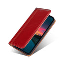For Samsung Galaxy S22+ 5G Grid Texture Magnetic PU + TPU Horizontal Flip Leather Case with Holder & Card Slot(Red)