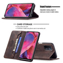 For OPPO A74 5G / A93 5G / A54 5G Magnetic RFID Blocking Anti-Theft Leather Case with Holder & Card Slots & Wallet(Brown)