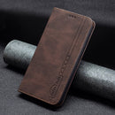 For OPPO A74 5G / A93 5G / A54 5G Magnetic RFID Blocking Anti-Theft Leather Case with Holder & Card Slots & Wallet(Brown)