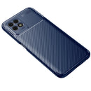 For OPPO Realme 8i Carbon Fiber Texture Shockproof TPU Case(Blue)
