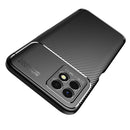 For OPPO Realme 8i Carbon Fiber Texture Shockproof TPU Case(Blue)