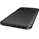 For OPPO Realme 8i Carbon Fiber Texture Shockproof TPU Case(Blue)