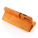 For Huawei P20 LC.IMEEKE Calf Texture Horizontal Flip Leather Case, with Holder & Card Slots & Wallet(Yellow)