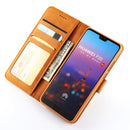 For Huawei P20 LC.IMEEKE Calf Texture Horizontal Flip Leather Case, with Holder & Card Slots & Wallet(Yellow)