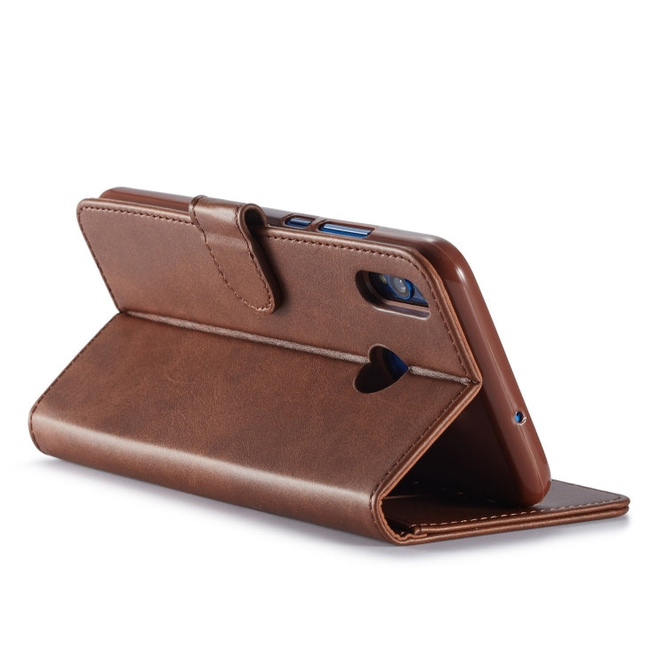 For Huawei Honor 8X LC.IMEEKE Calf Texture Horizontal Flip Leather Case, with Holder & Card Slots & Wallet(Brown)