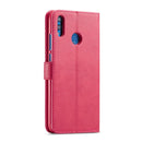 For Huawei Honor 8X LC.IMEEKE Calf Texture Horizontal Flip Leather Case, with Holder & Card Slots & Wallet(Rose Red)