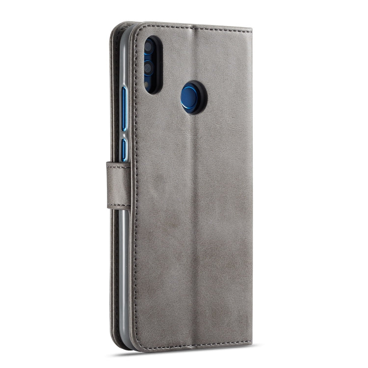 For Huawei Honor 8X LC.IMEEKE Calf Texture Horizontal Flip Leather Case, with Holder & Card Slots & Wallet(Grey)