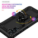 For Samsung Galaxy A13 5G Shockproof TPU + PC Protective Case with 360 Degree Rotating Holder(Black)