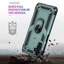 For Samsung Galaxy A13 5G Shockproof TPU + PC Protective Case with 360 Degree Rotating Holder(Dark Green)