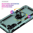 For Samsung Galaxy A13 5G Shockproof TPU + PC Protective Case with 360 Degree Rotating Holder(Dark Green)