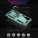 For Samsung Galaxy A13 5G Shockproof TPU + PC Protective Case with 360 Degree Rotating Holder(Dark Green)