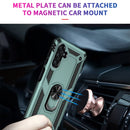 For Samsung Galaxy A13 5G Shockproof TPU + PC Protective Case with 360 Degree Rotating Holder(Dark Green)