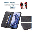 For Xiaomi 11T / 11T Pro Magnetic RFID Blocking Anti-Theft Leather Case with Holder & Card Slots & Wallet(Black)