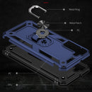 For Samaung Galaxy S22 5G Shockproof TPU + PC Protective Case with 360 Degree Rotating Holder(Blue)