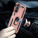 For Samaung Galaxy S22 5G Shockproof TPU + PC Protective Case with 360 Degree Rotating Holder(Rose Gold)