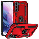 For Samaung Galaxy S22 5G Shockproof TPU + PC Protective Case with 360 Degree Rotating Holder(Red)