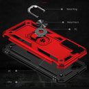 For Samaung Galaxy S22 5G Shockproof TPU + PC Protective Case with 360 Degree Rotating Holder(Red)