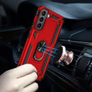 For Samaung Galaxy S22 5G Shockproof TPU + PC Protective Case with 360 Degree Rotating Holder(Red)