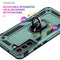 For Samaung Galaxy S22 5G Shockproof TPU + PC Protective Case with 360 Degree Rotating Holder(Dark Green)