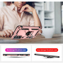 For Samaung Galaxy S22+ 5G Shockproof TPU + PC Protective Case with 360 Degree Rotating Holder(Rose Gold)