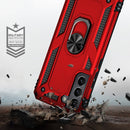 For Samaung Galaxy S22+ 5G Shockproof TPU + PC Protective Case with 360 Degree Rotating Holder(Red)