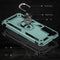 For Samaung Galaxy S22+ 5G Shockproof TPU + PC Protective Case with 360 Degree Rotating Holder(Dark Green)