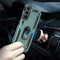 For Samaung Galaxy S22+ 5G Shockproof TPU + PC Protective Case with 360 Degree Rotating Holder(Dark Green)