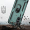 For Samaung Galaxy S22+ 5G Shockproof TPU + PC Protective Case with 360 Degree Rotating Holder(Dark Green)